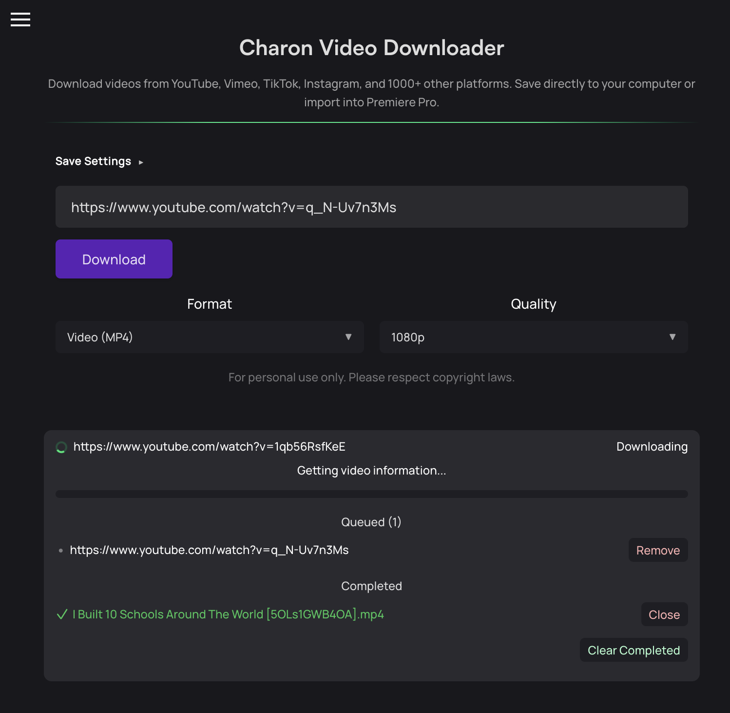 Queue Multiple Videos
